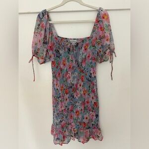 Lost and Wander Floral Puff Sleeve Dress
